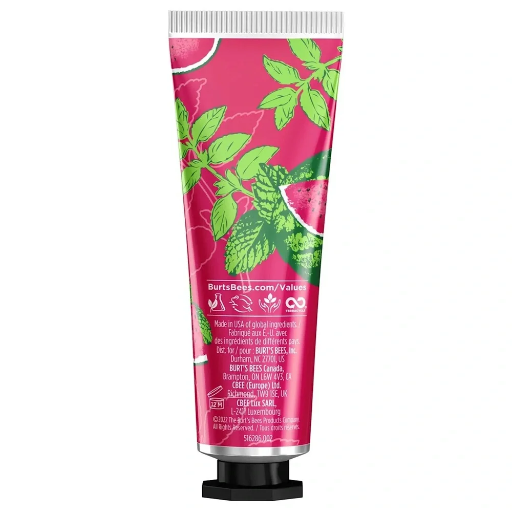 Burt's Bees Watermelon & Mint Travel Size Portable Hand Cream 1.0 OZ